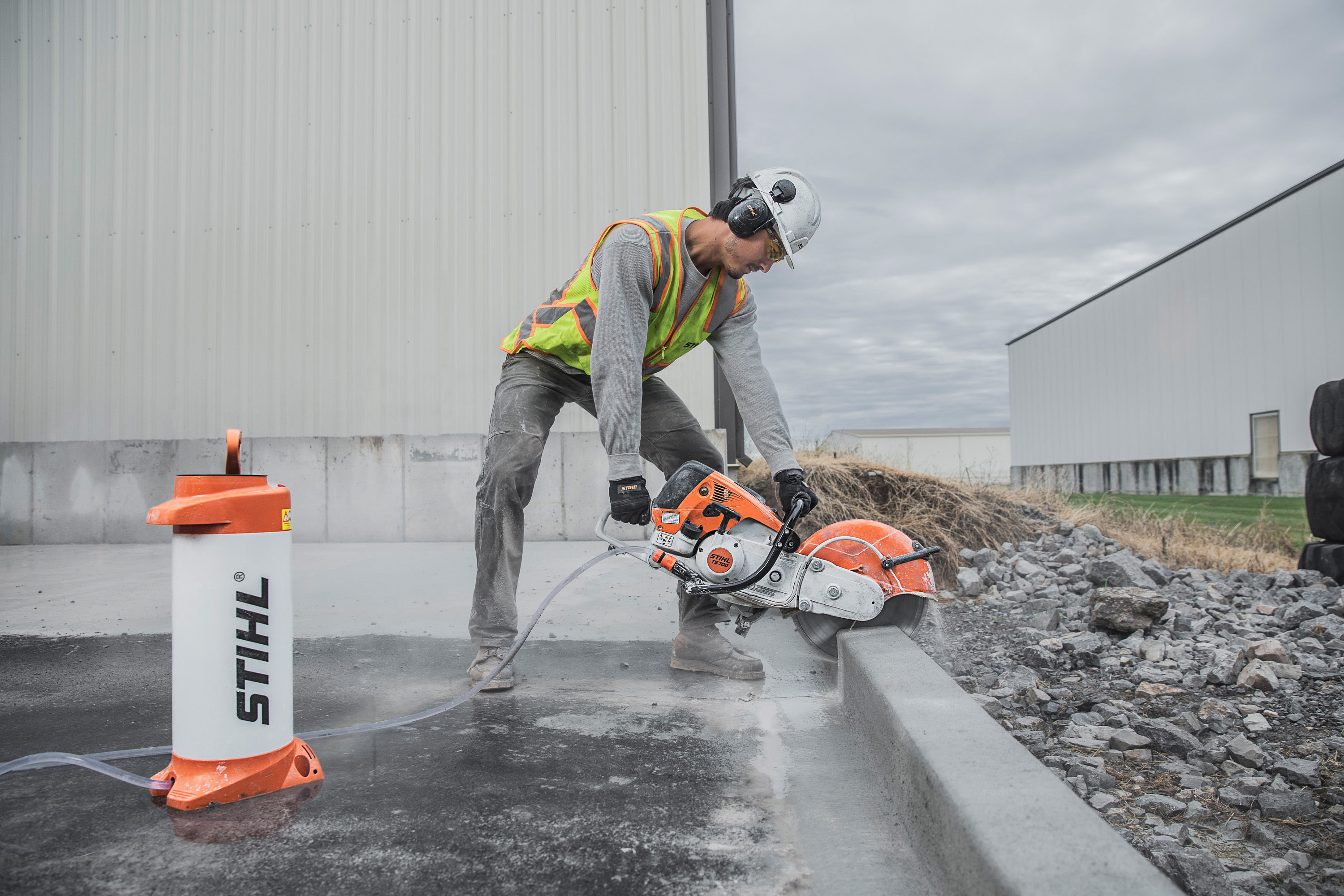 Stihl walk deals behind concrete saw