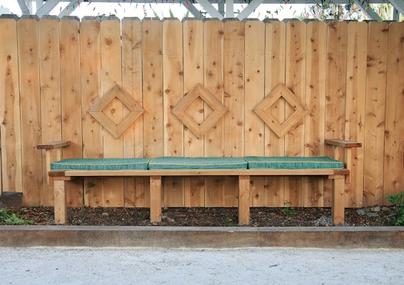 Fence bench