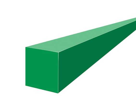Green square trim line 