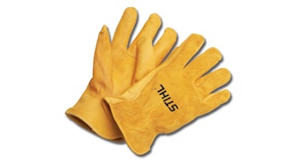 Yellow STIHL landscaper gloves