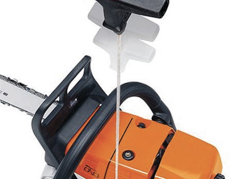 Diagram showing Easy2Start™ technology  on a STIHL Chainsaw
