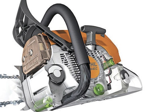 Diagram showing Anti Vibration feature on a STIHL MS 441C Chainsaw