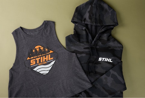 STIHL women's tank top and sweatshirt