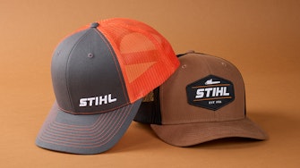 Two STIHL hats stacked