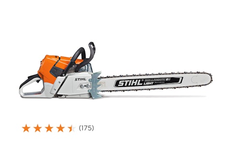 Pro chainsaw on white