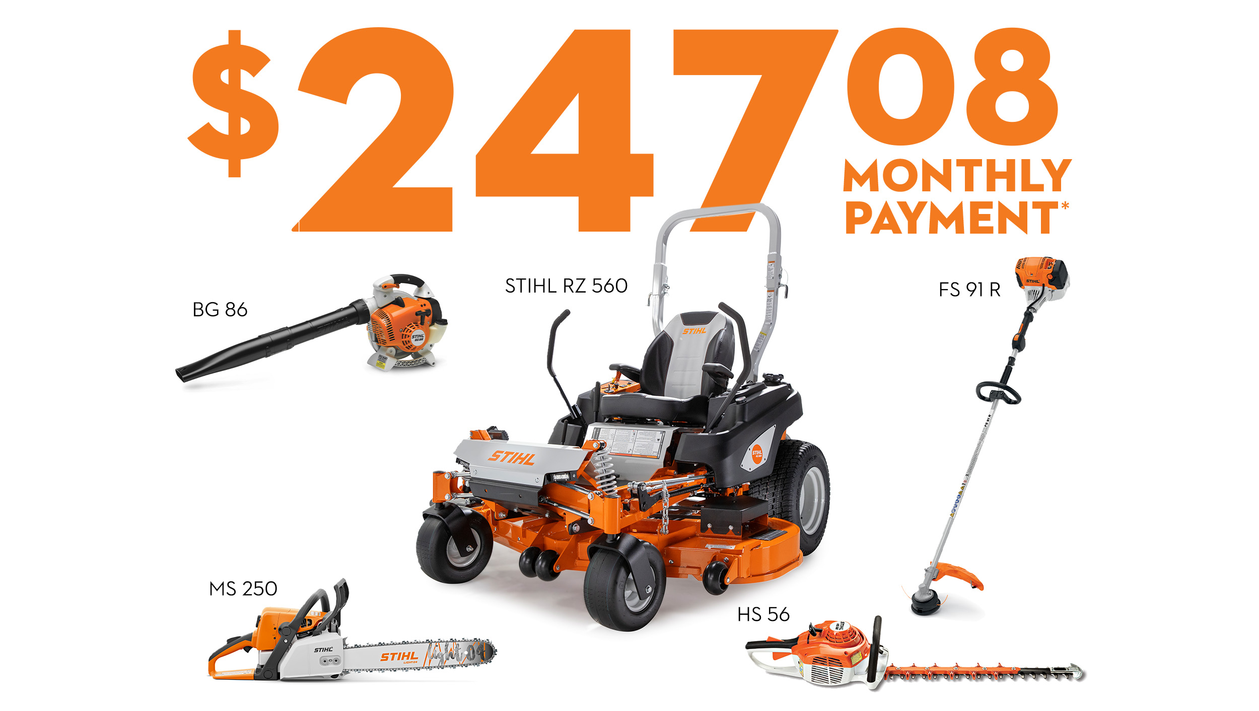 Lawn mower on payments sale