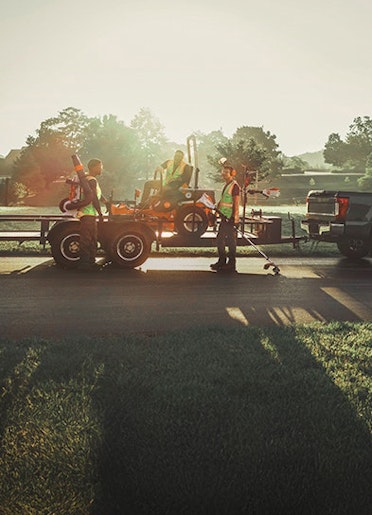 Landscapers at work with STIHL products.