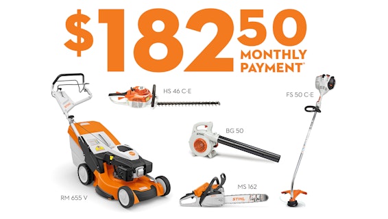 Example Bundling Image: $182.50 Monthly Payment When You Bundle With STIHL Gas Push Mower